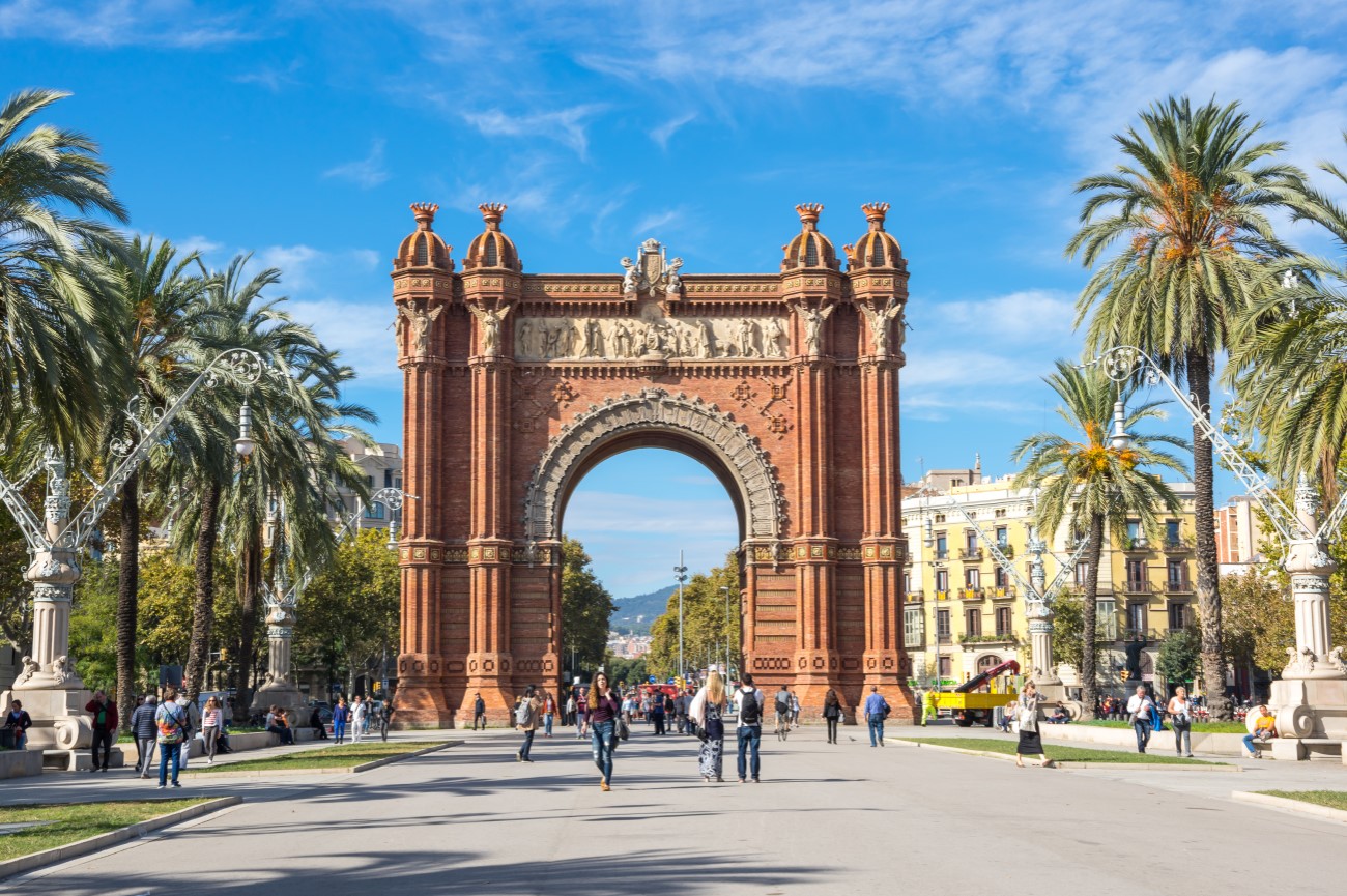 The Arc de Triomf, Barcelona, Catalonia, Spain