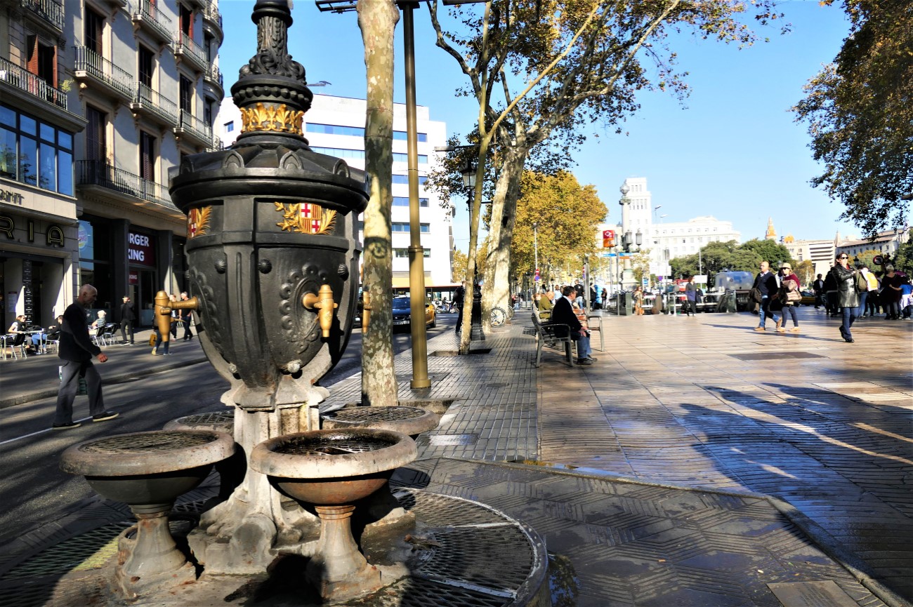 The Font de Canaletes, La Rambla, Barcelona, Spain