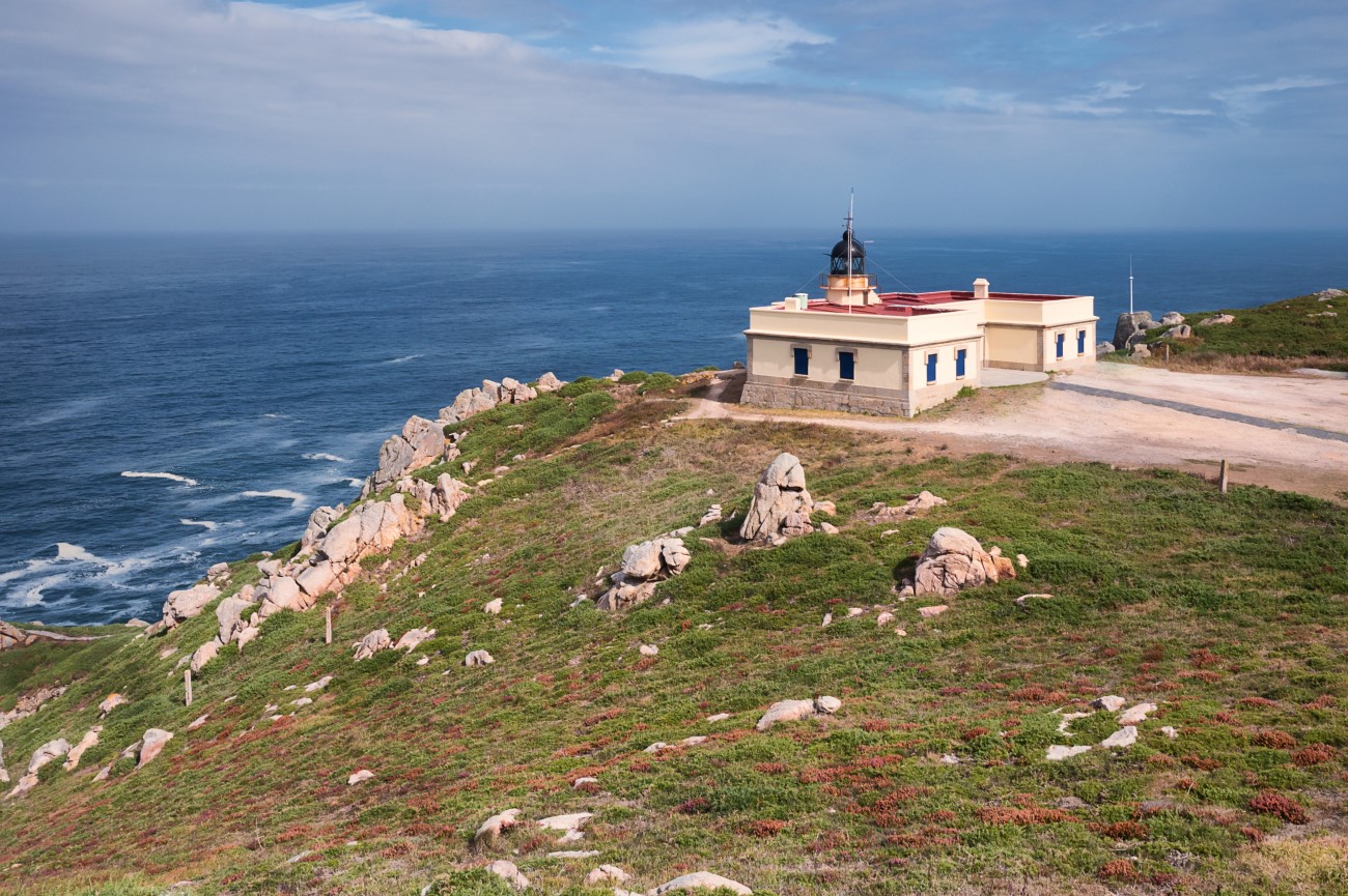 Lighthouse at Cape Prior, near Ferrol, La Coruna, Galicia, Spain