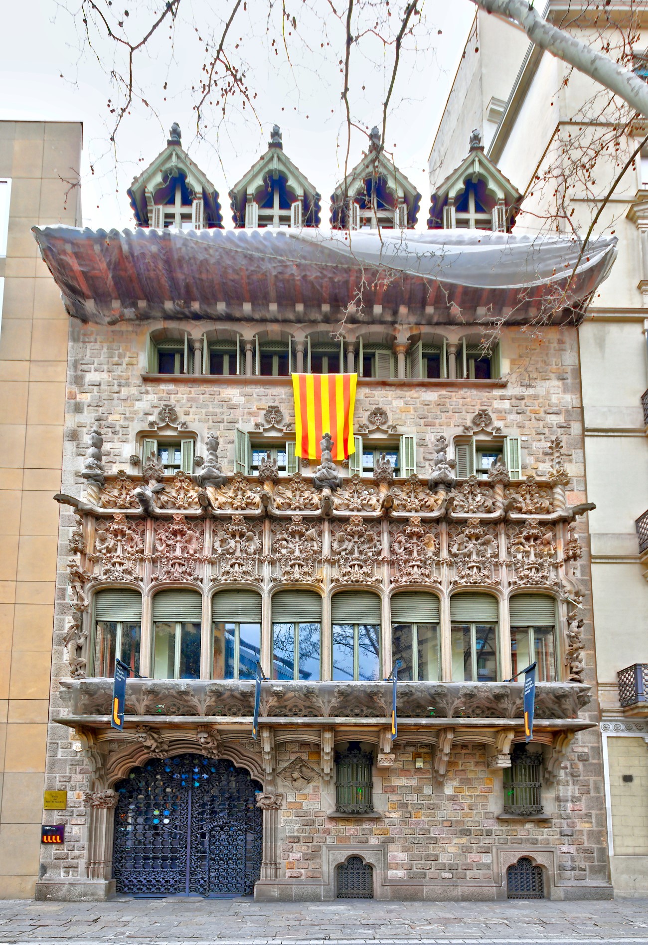 Palau del Baró de Quadras - the modernist building designed by Josep Puig i Cadafalch in Barcelona, Spain