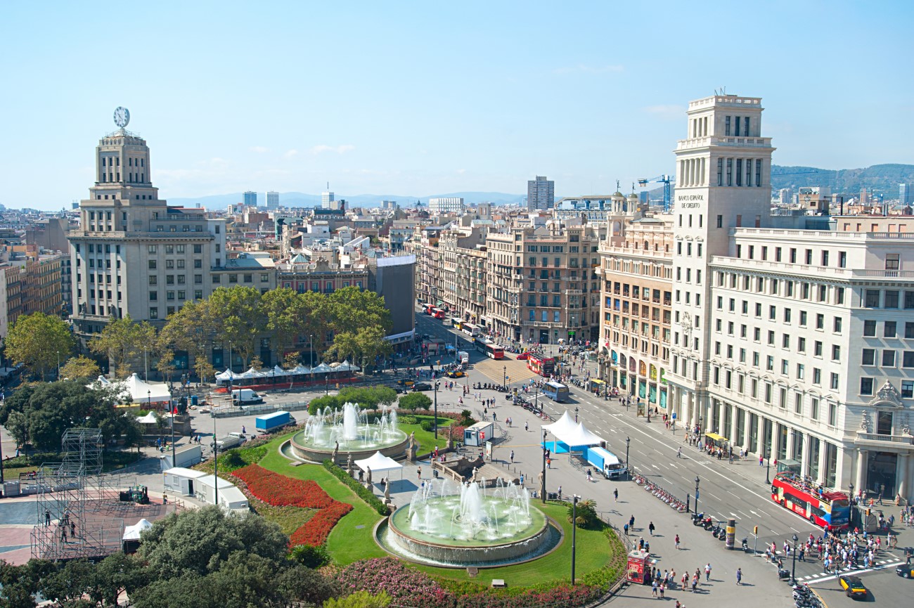 Plaça de Catalunya, Barcelona, Spain