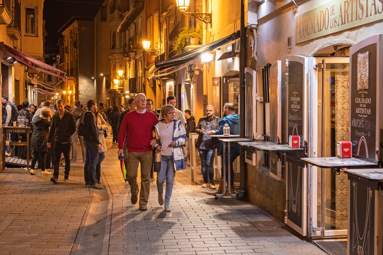 The famous tapas street, Calle Laurel in Logrono, Spain