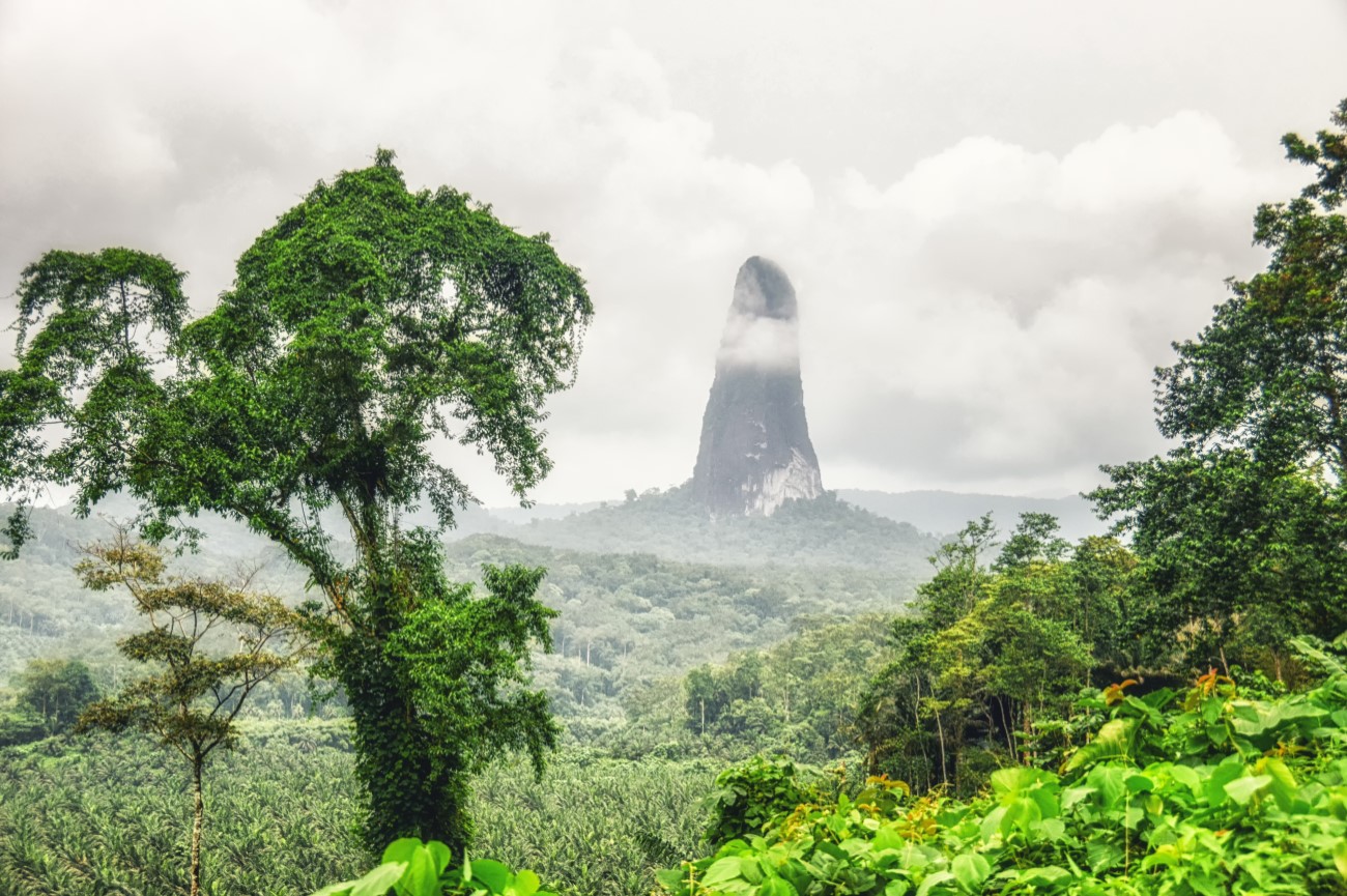 Mountain peak of Cao Grande, São Tomé and Príncipe